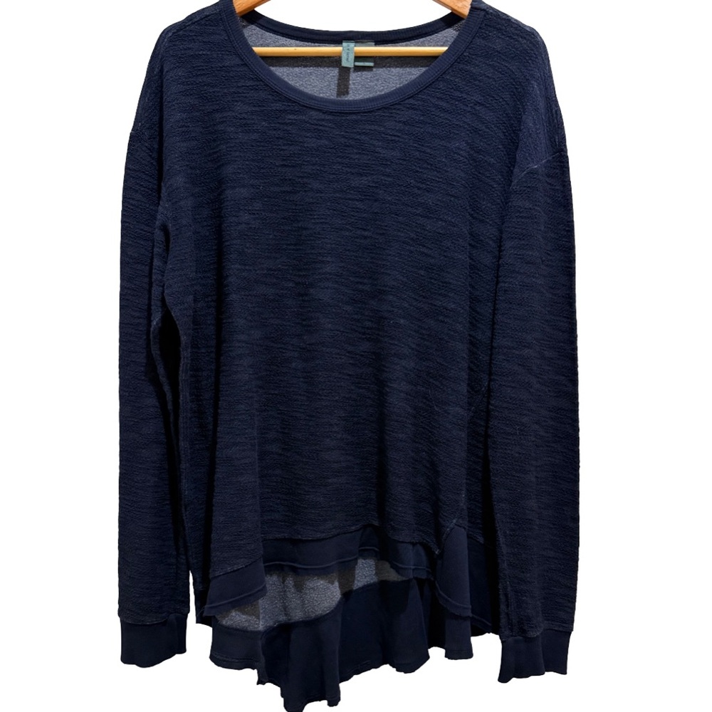 Anthropologie Left of Center Navy Blue Sweatshirt